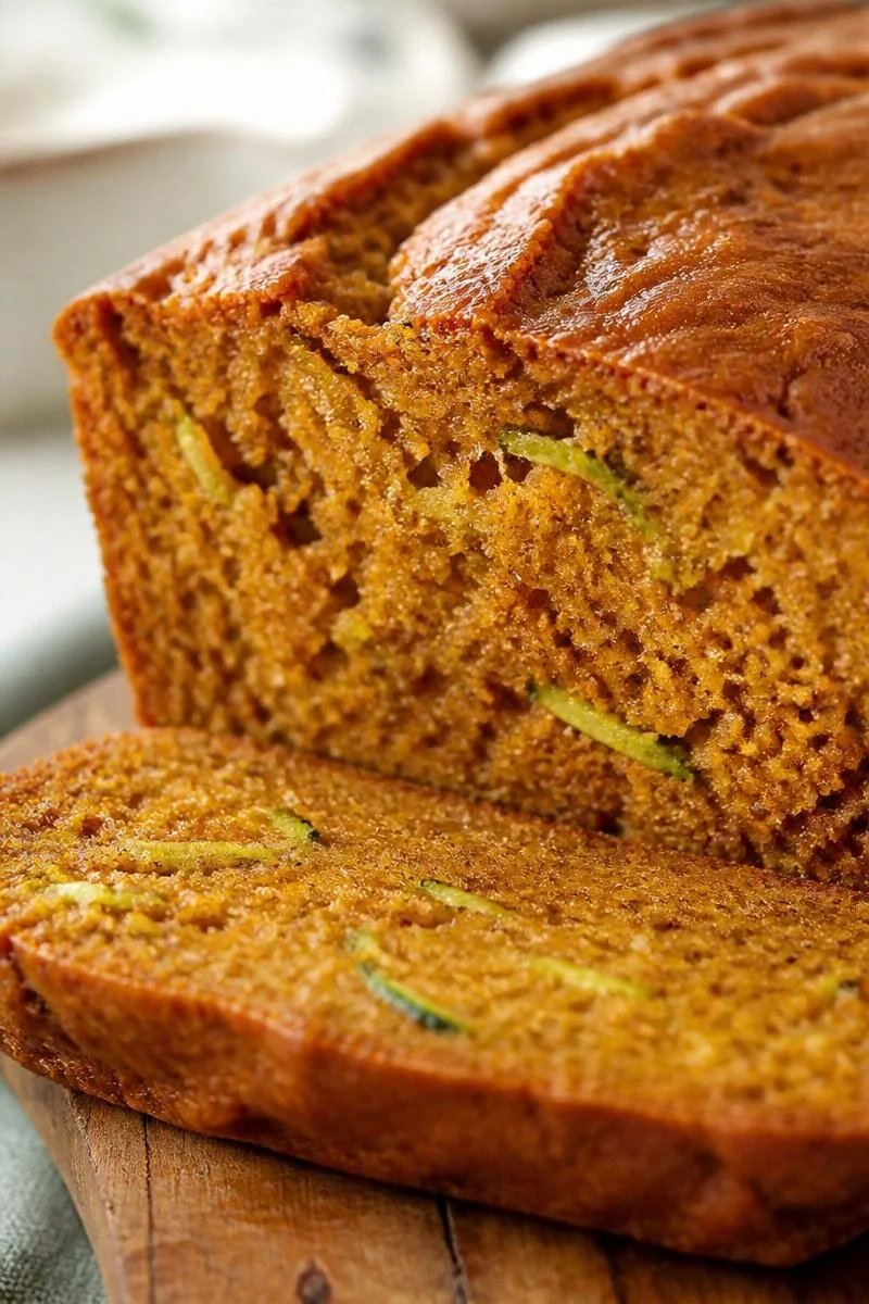Moist Cinnamon Spiced Pumpkin Zucchini Bread