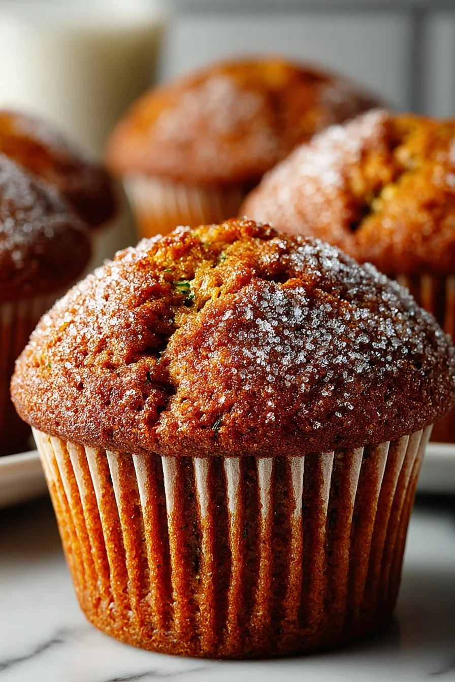Moist Cinnamon Spiced Zucchini Muffin