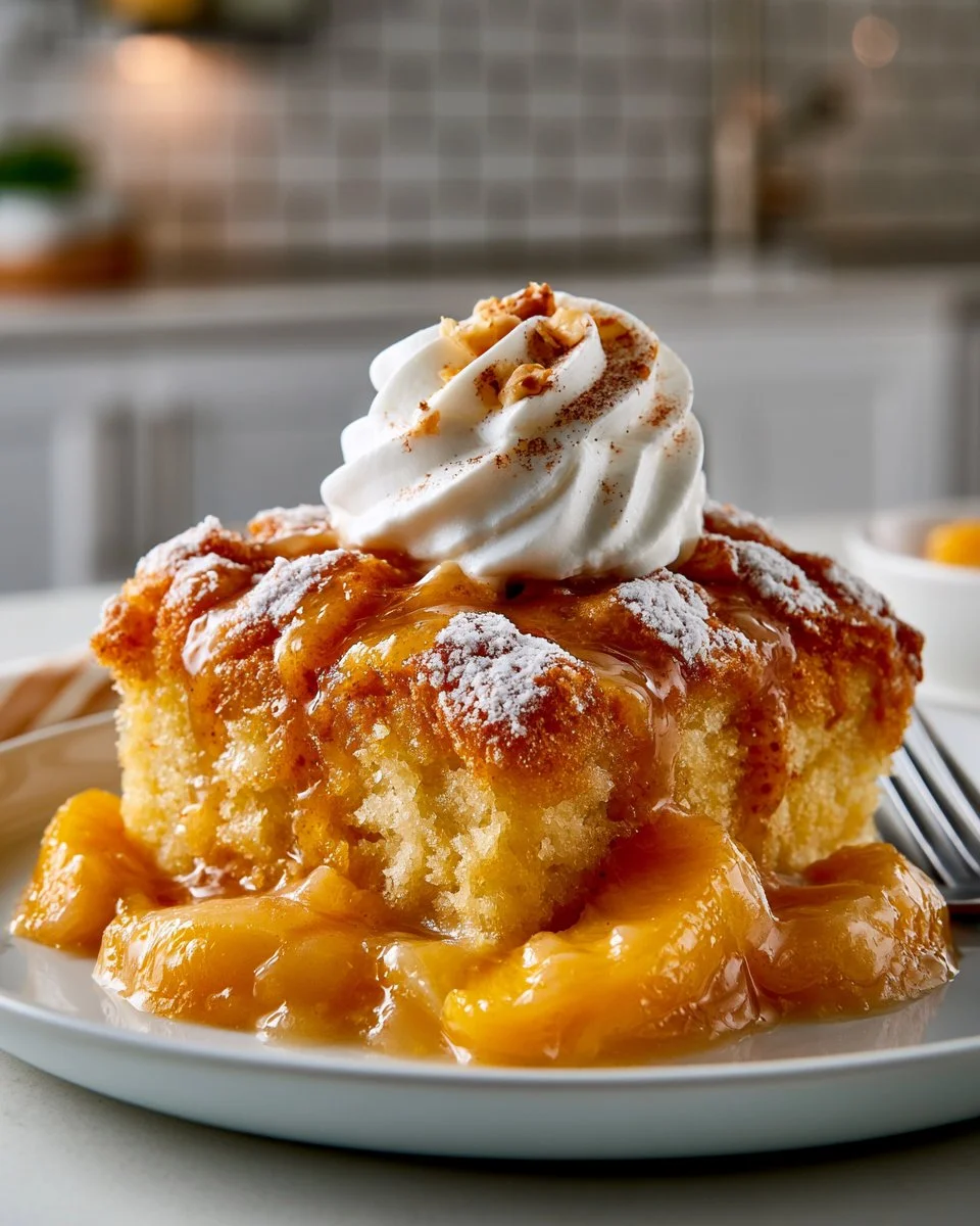 Old Fashioned Peach Dump Cake Recipe