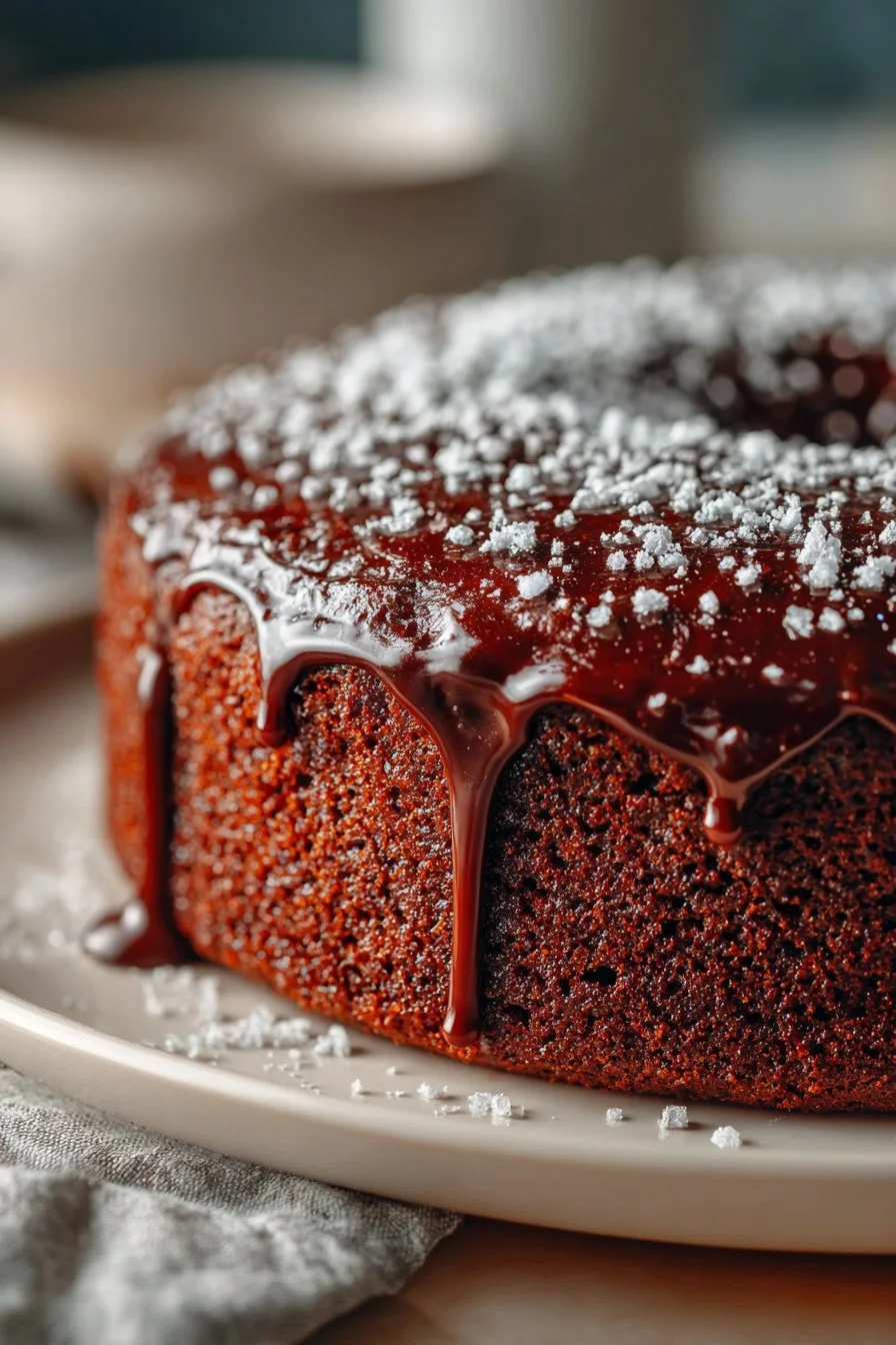 Old Fashioned Sour Cream Chocolate Cake with rich chocolate frosting
