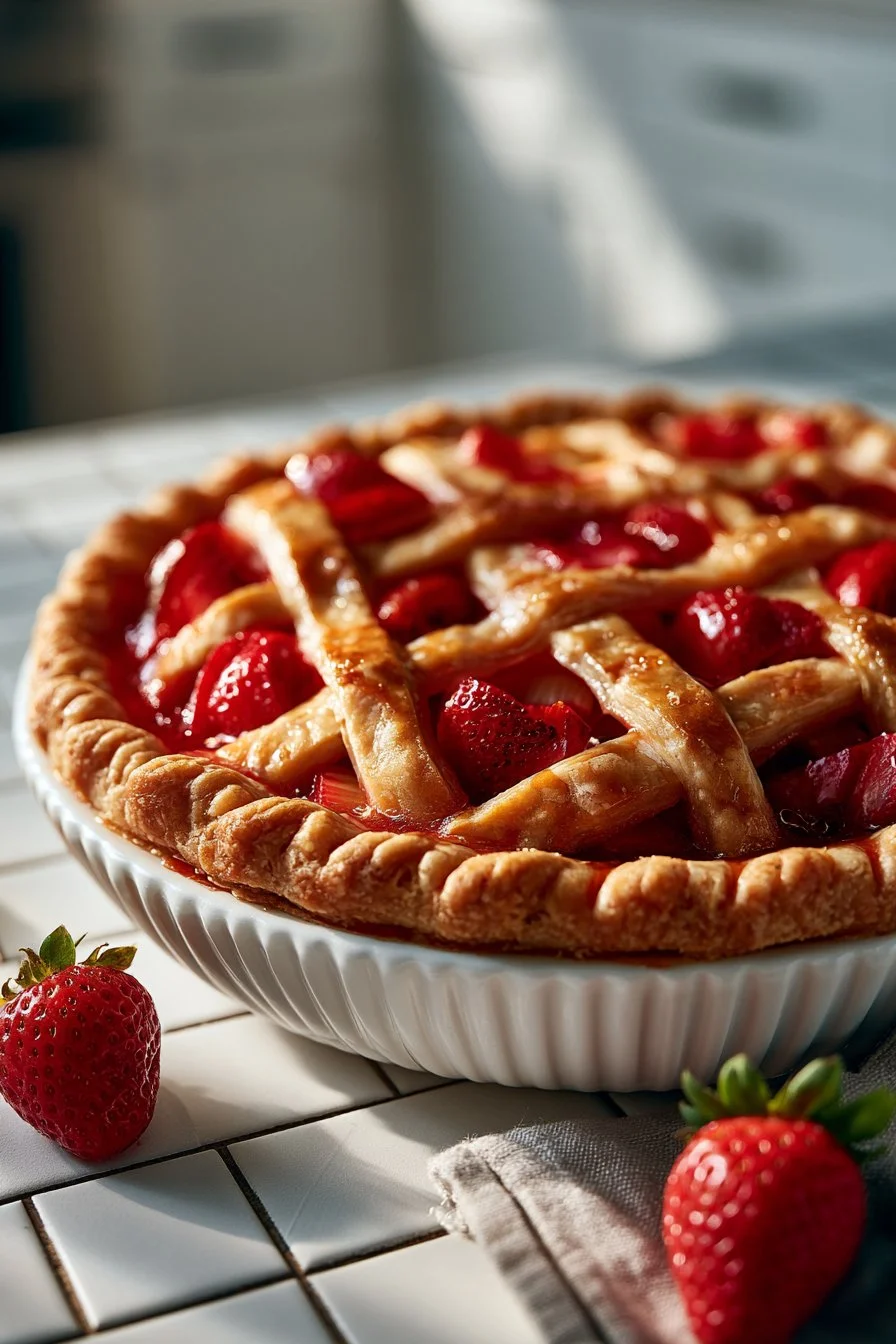 Old Fashioned Strawberry Rhubarb Pie