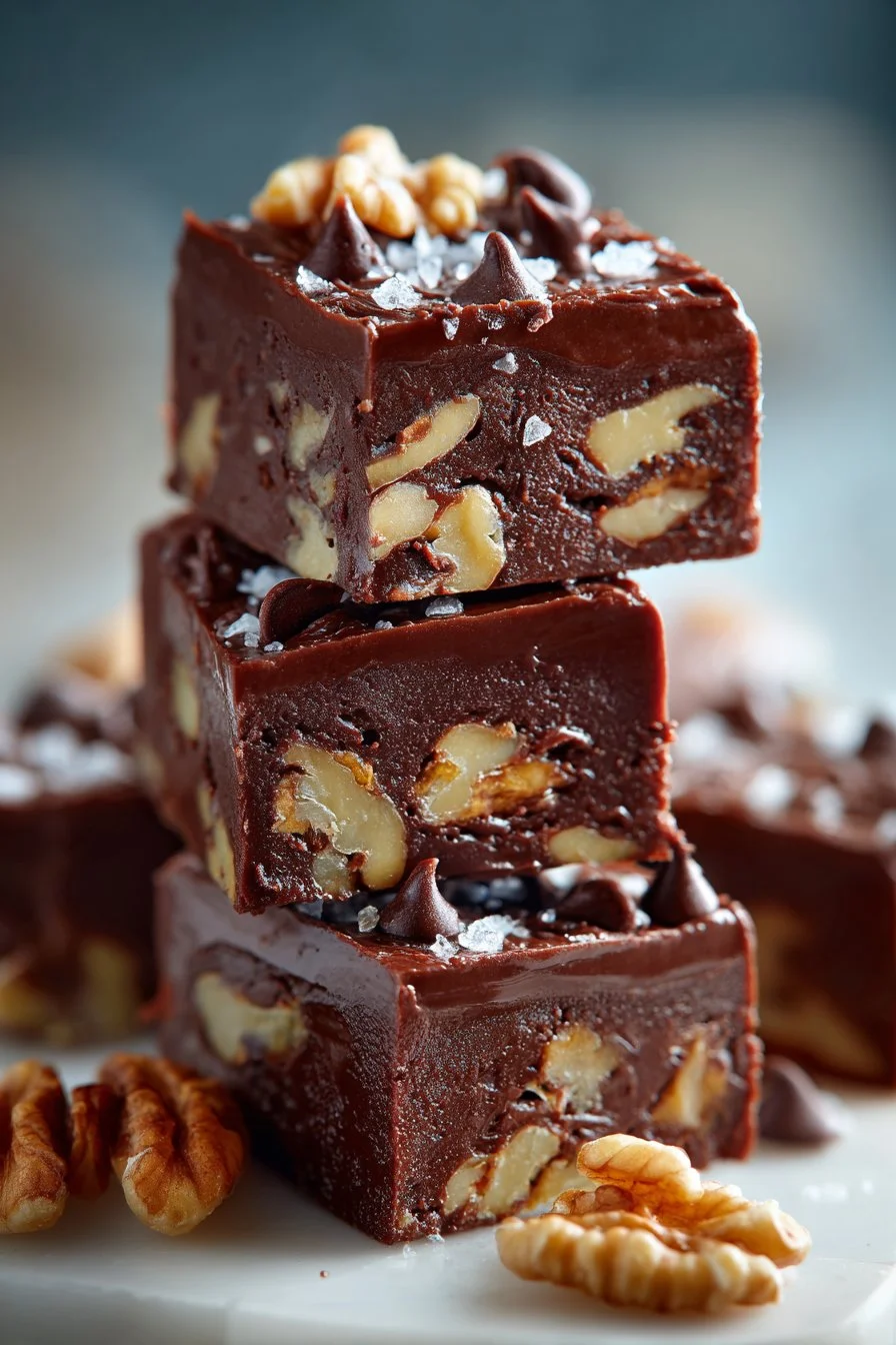Old Fashioned Walnut Dark Chocolate Fudge