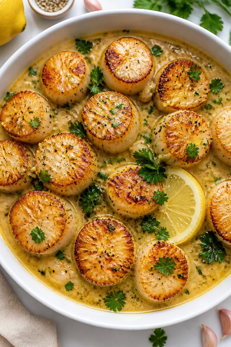 One Pan Lemon Butter Scallop Recipe