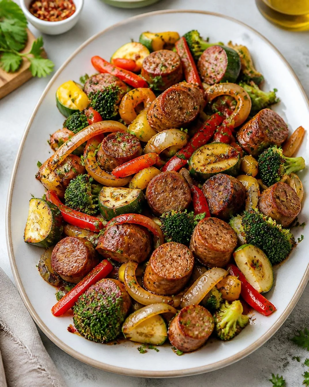 One Pan Sausage Skillet Cheap Dinner Idea