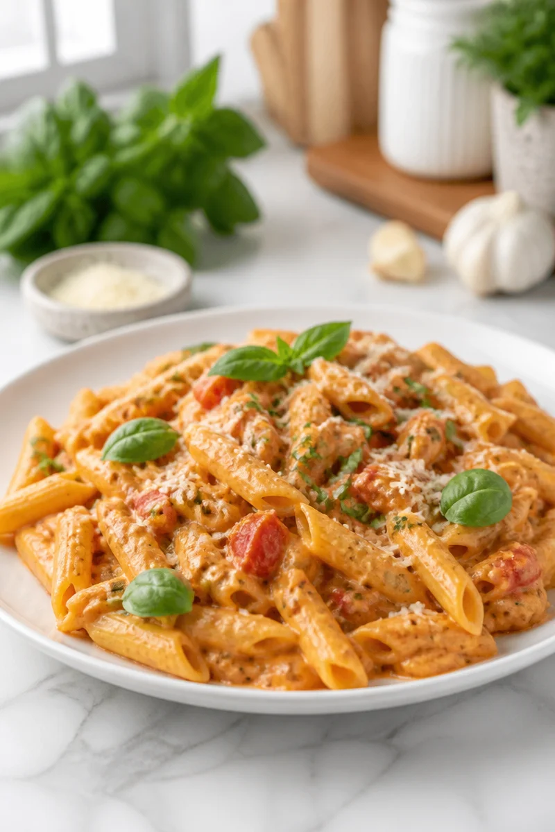 One Pot Creamy Tomato Basil Pasta Recipe