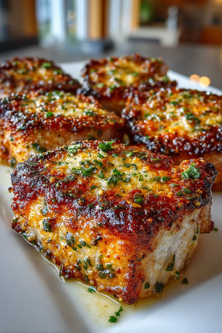 Oven Baked Parmesan Crusted Best Pork Chops Ever