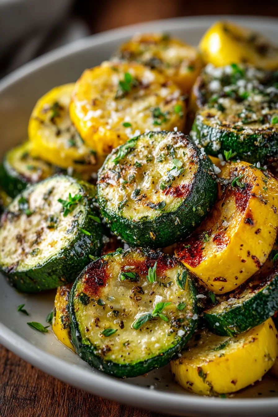 Oven Herb Roasted Zucchini and Yellow Squash