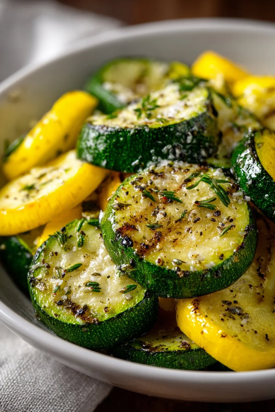 Oven Herb Roasted Zucchini and Yellow Squash