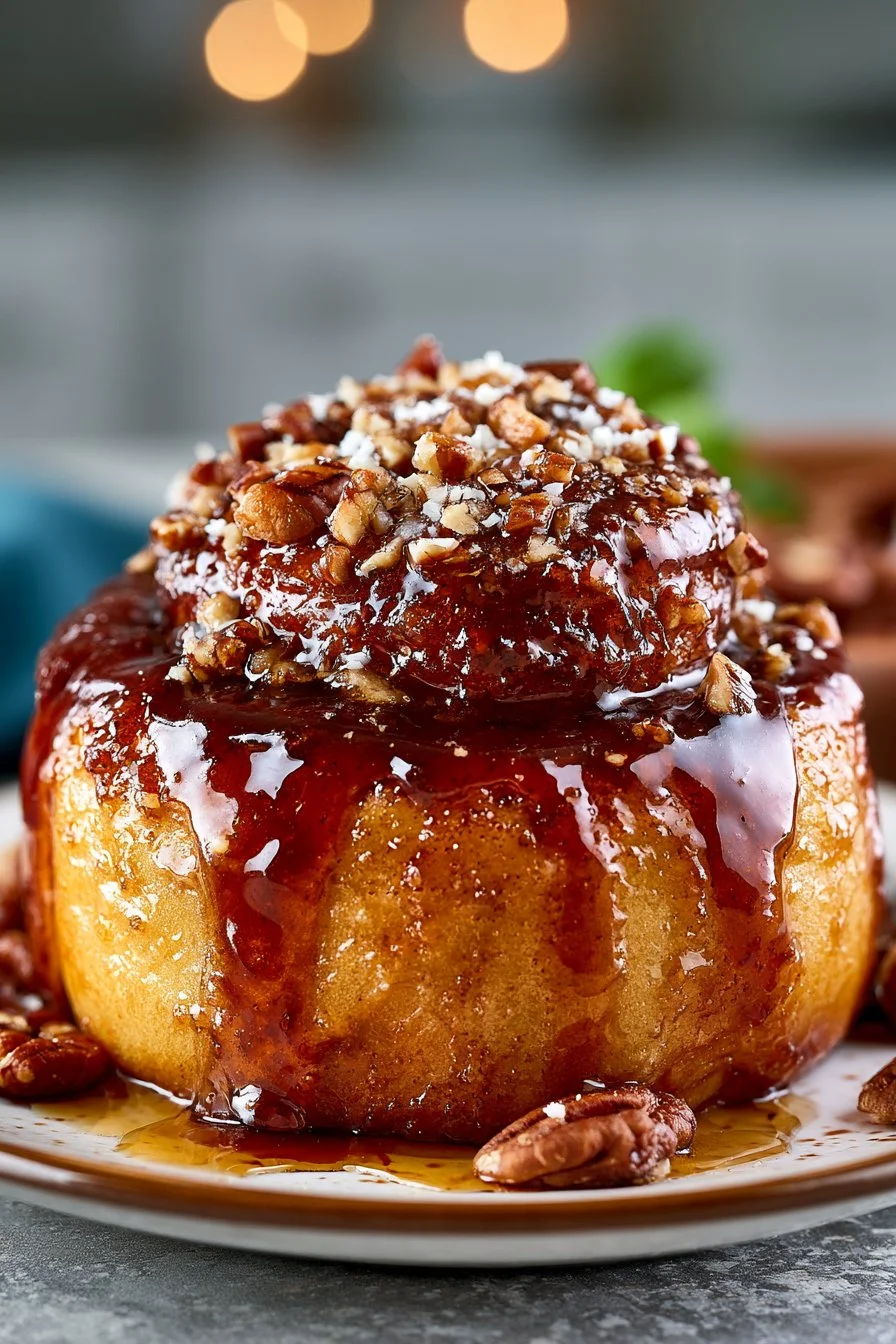 Overnight Pecan Sticky Cinnamon Roll