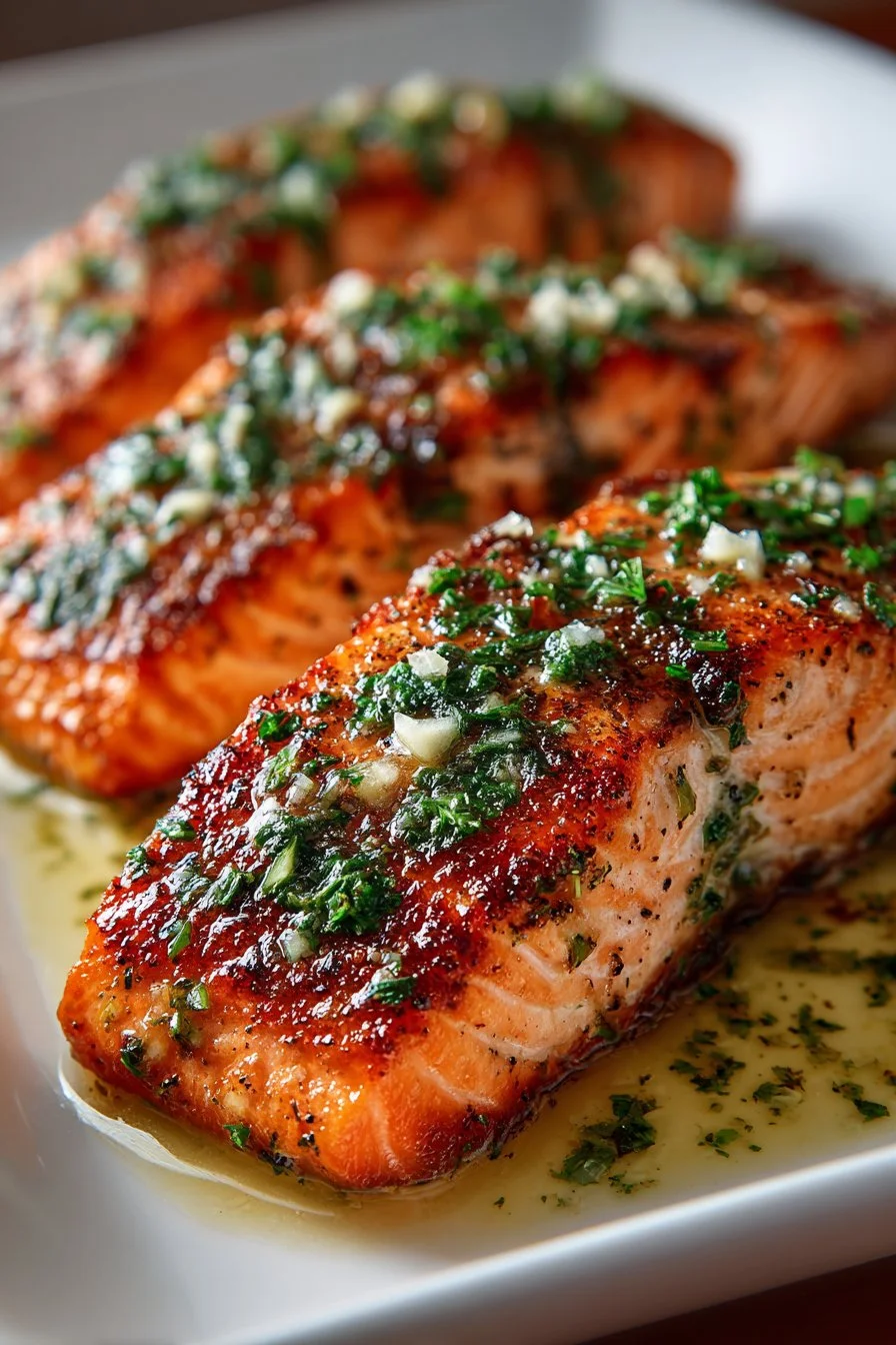 Pan Seared Garlic Butter Sockeye Salmon