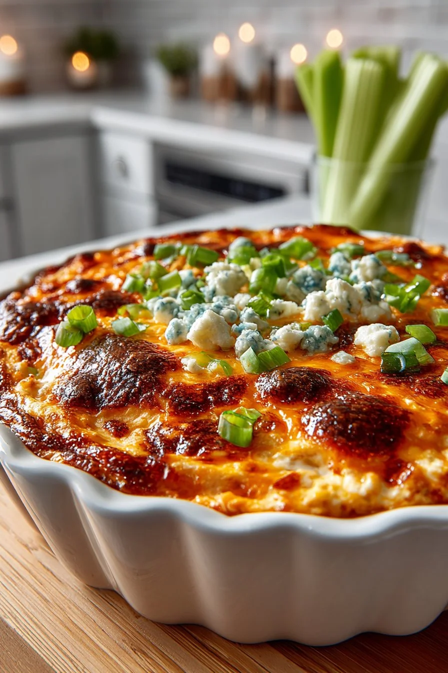 Party Favorite Cheesy Buffalo Chicken Dip Oven Recipe