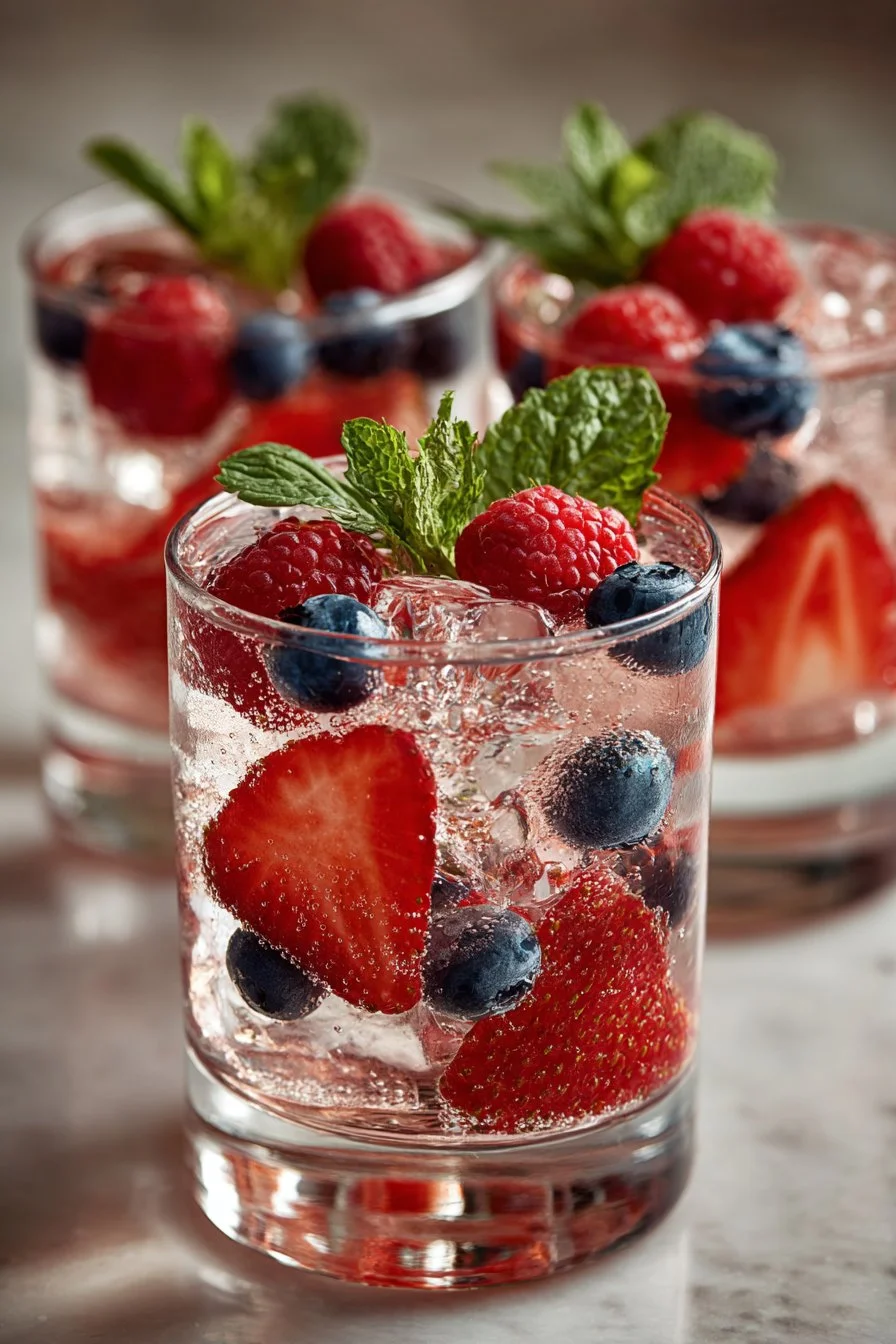 Patriotic Berry Splash 4th of July Cocktails