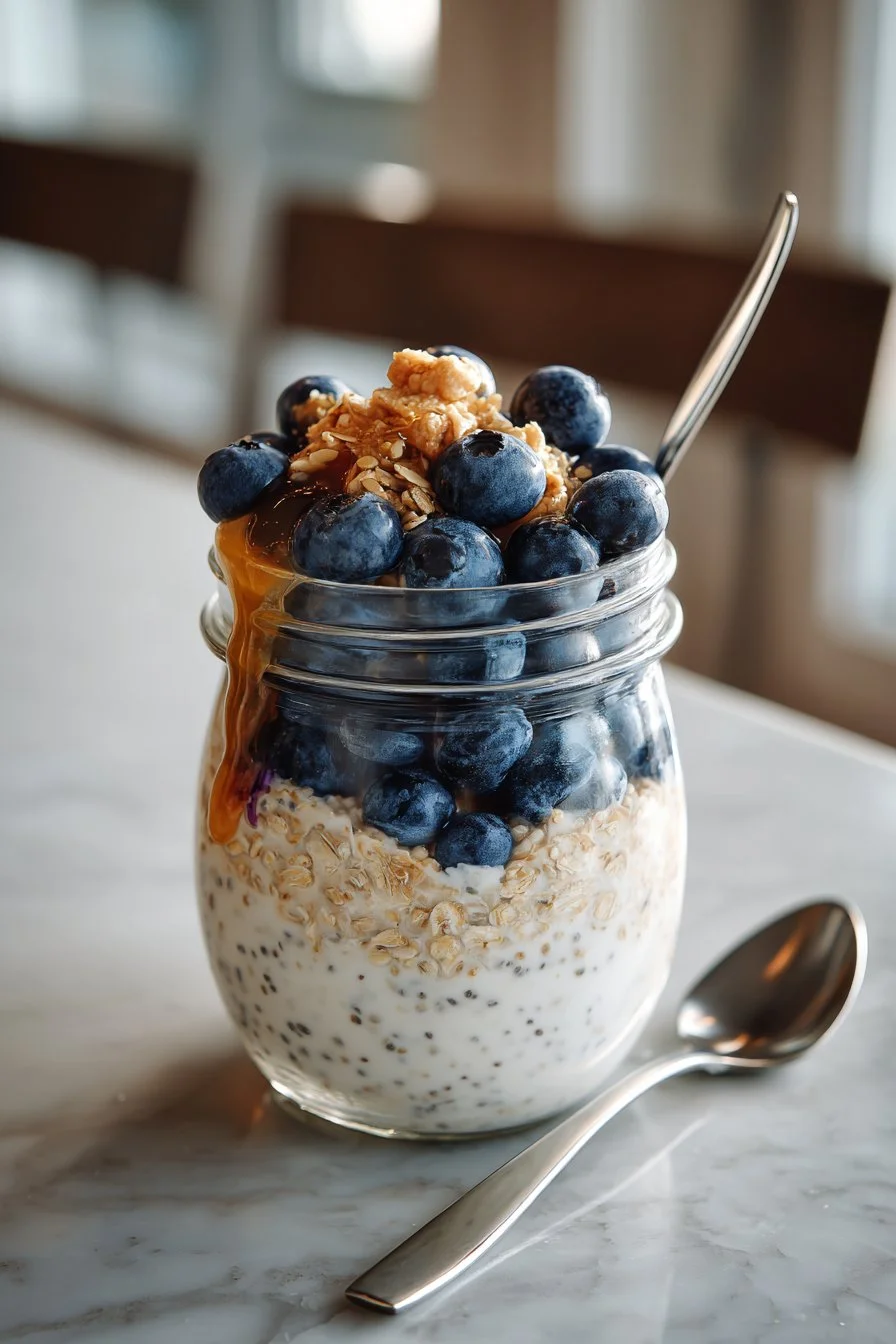 Protein Packed Lemon Blueberry Overnight Oats