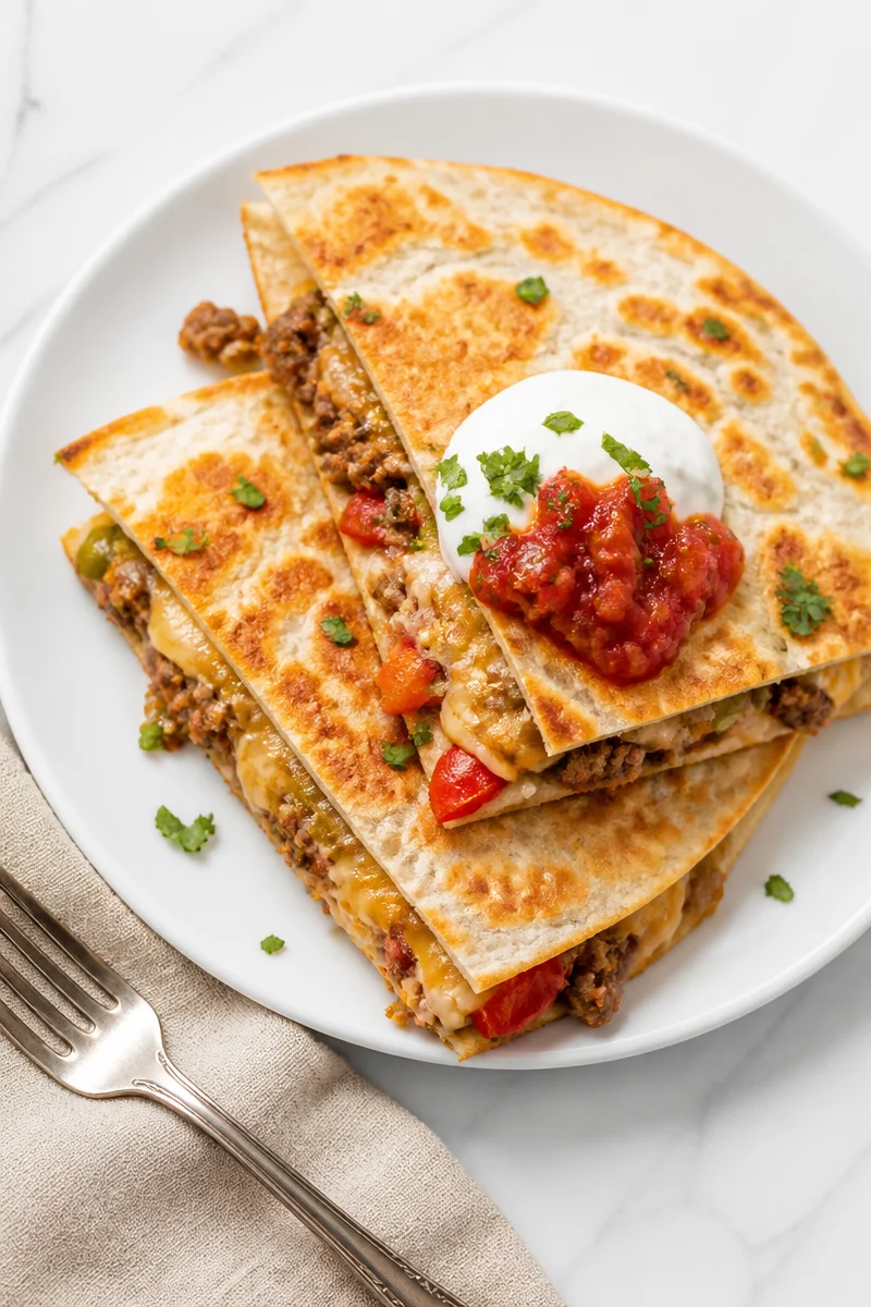 Quick 10 Minute Turkey Sausage Quesadilla