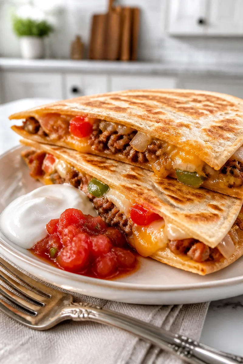 Quick 10 Minute Turkey Sausage Quesadilla