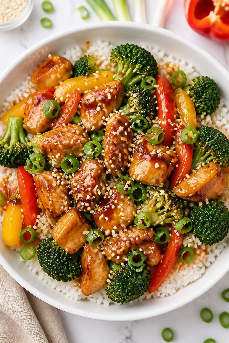Quick 20 Minute Teriyaki Chicken Rice Bowl