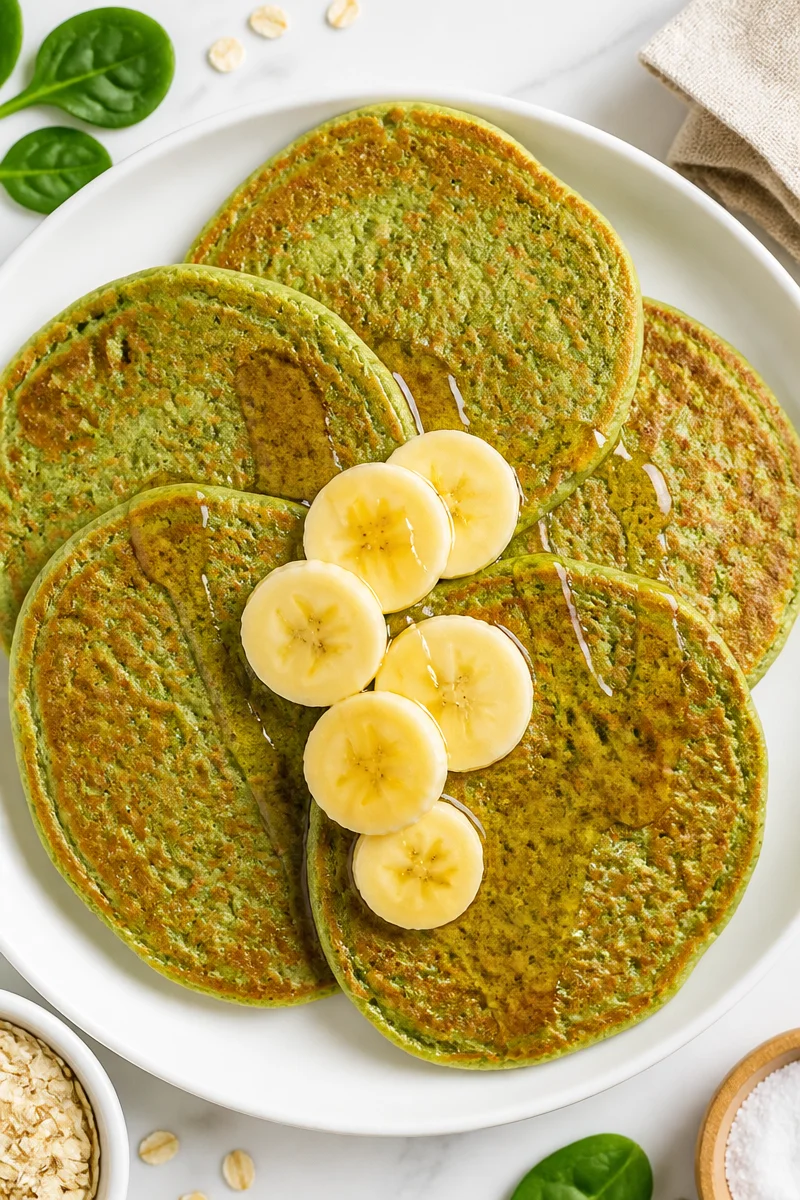 Quick Spinach Banana Blender Pancake