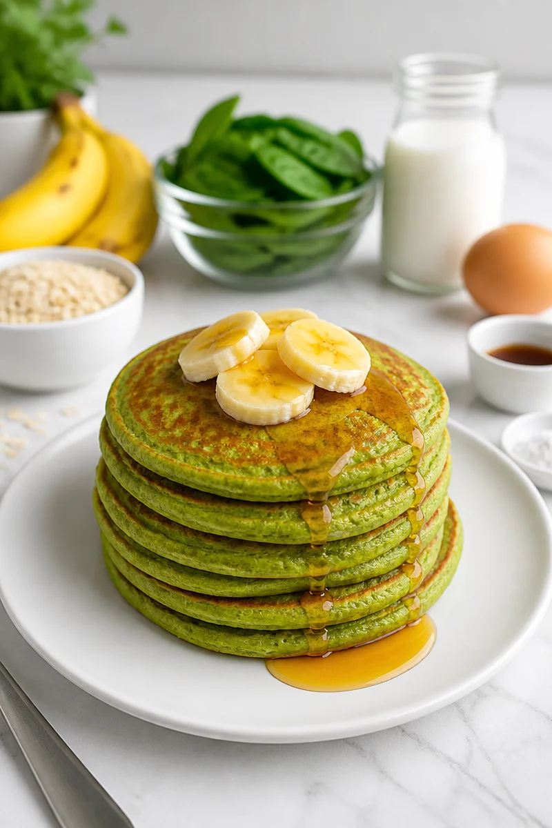 Quick Spinach Banana Blender Pancake