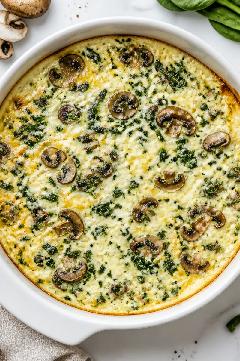 Quick Spinach Mushroom Egg White Bite