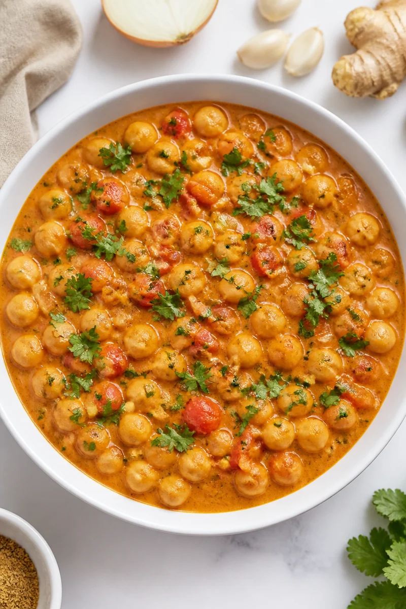 Quick Vegetarian Chickpea Tikka Masala
