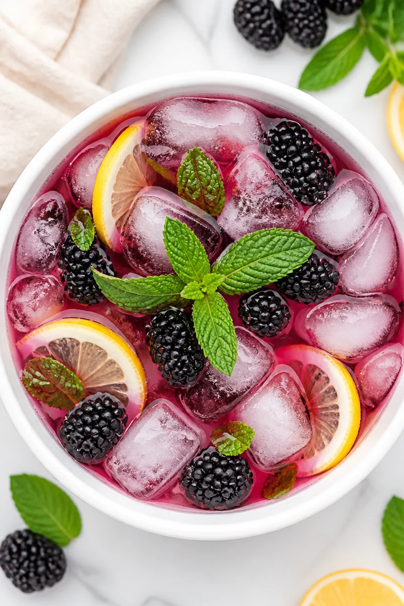 Refreshing Iced Blackberry Mint Lemonade