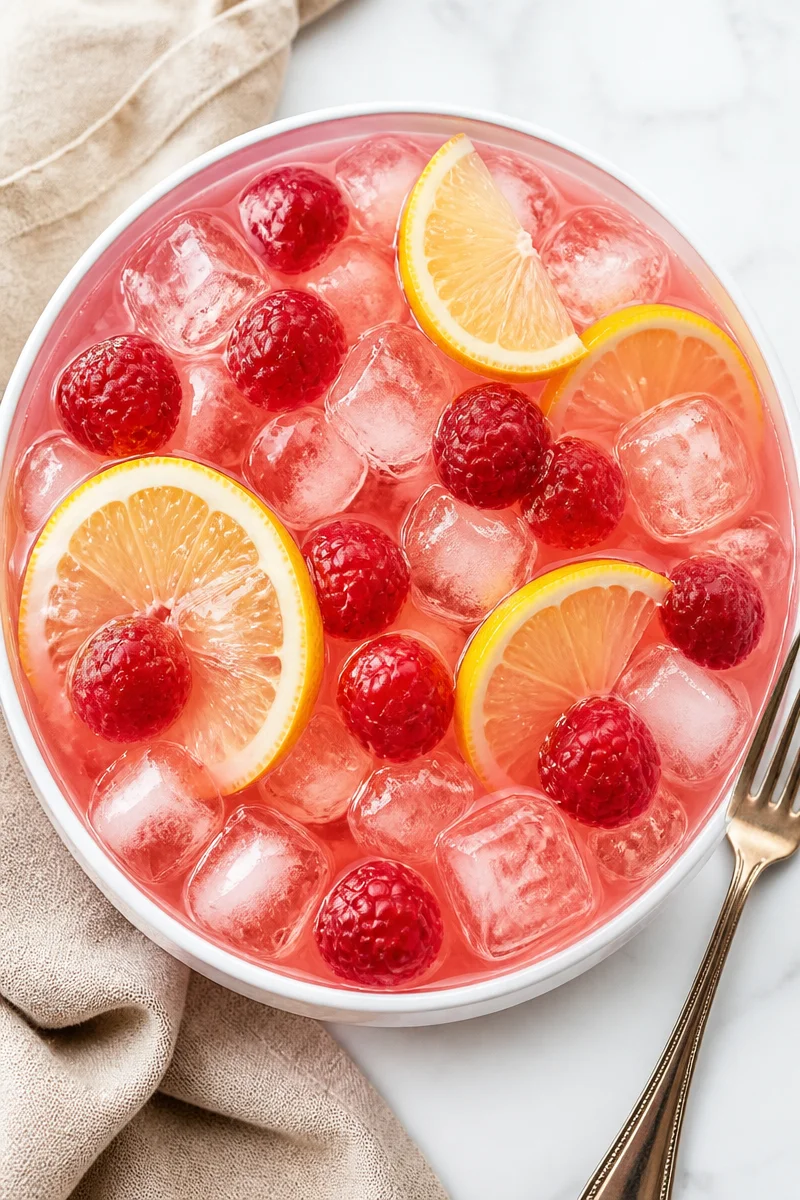Refreshing Iced Raspberry Lemonade Drink