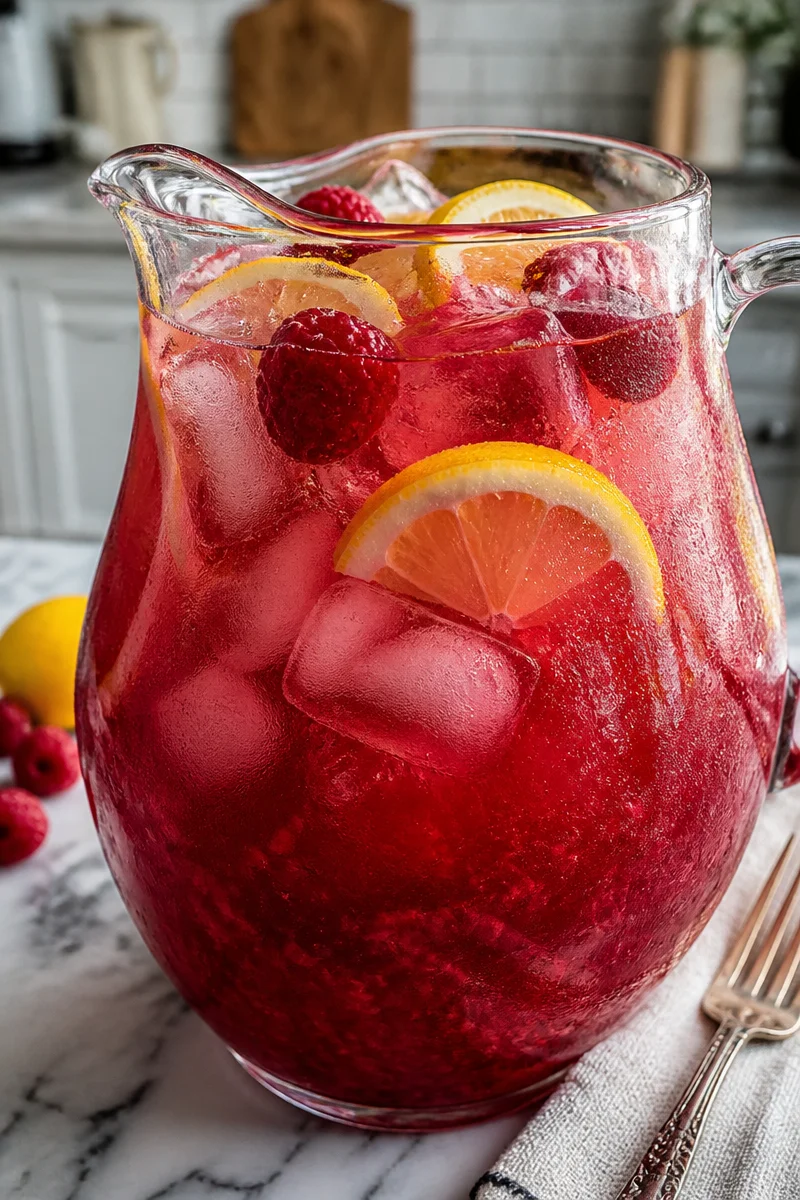 Refreshing Iced Raspberry Lemonade Drink