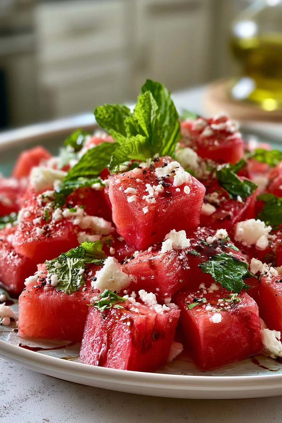 Refreshing Mint Watermelon Feta Salad