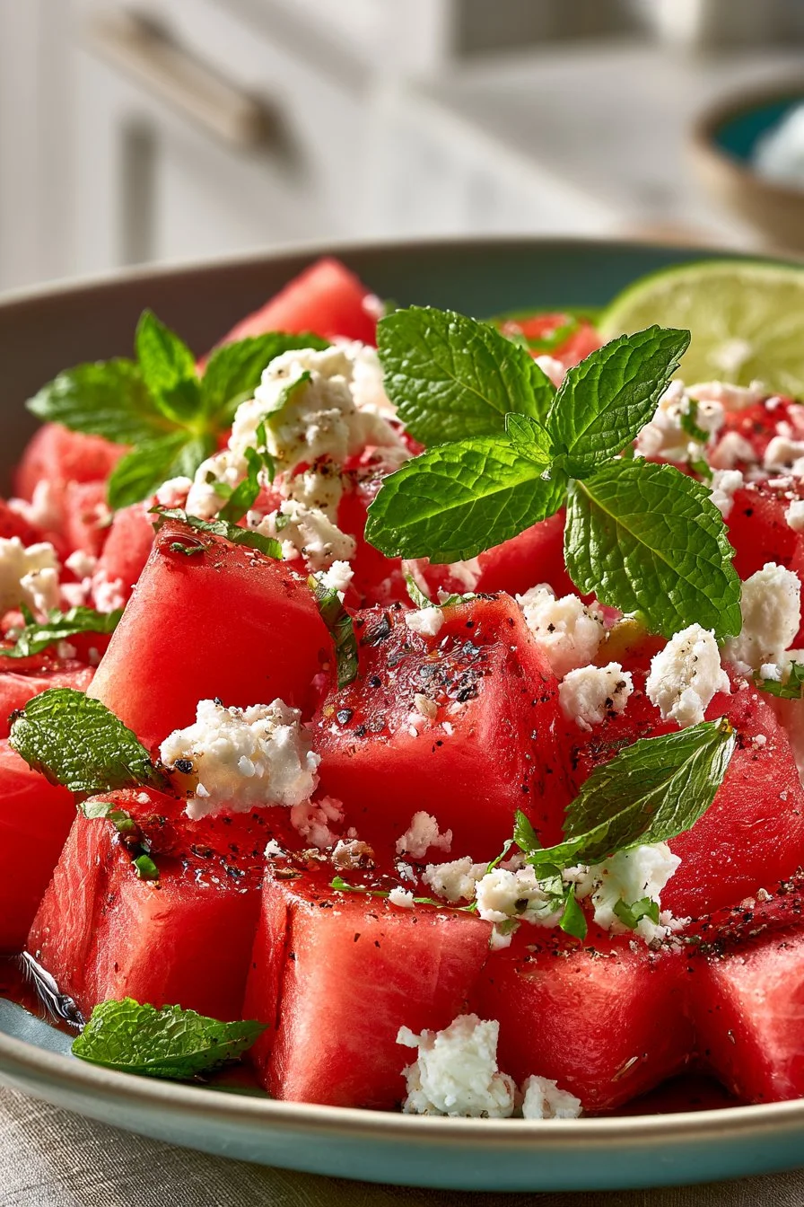 Refreshing Mint Watermelon Feta Salad