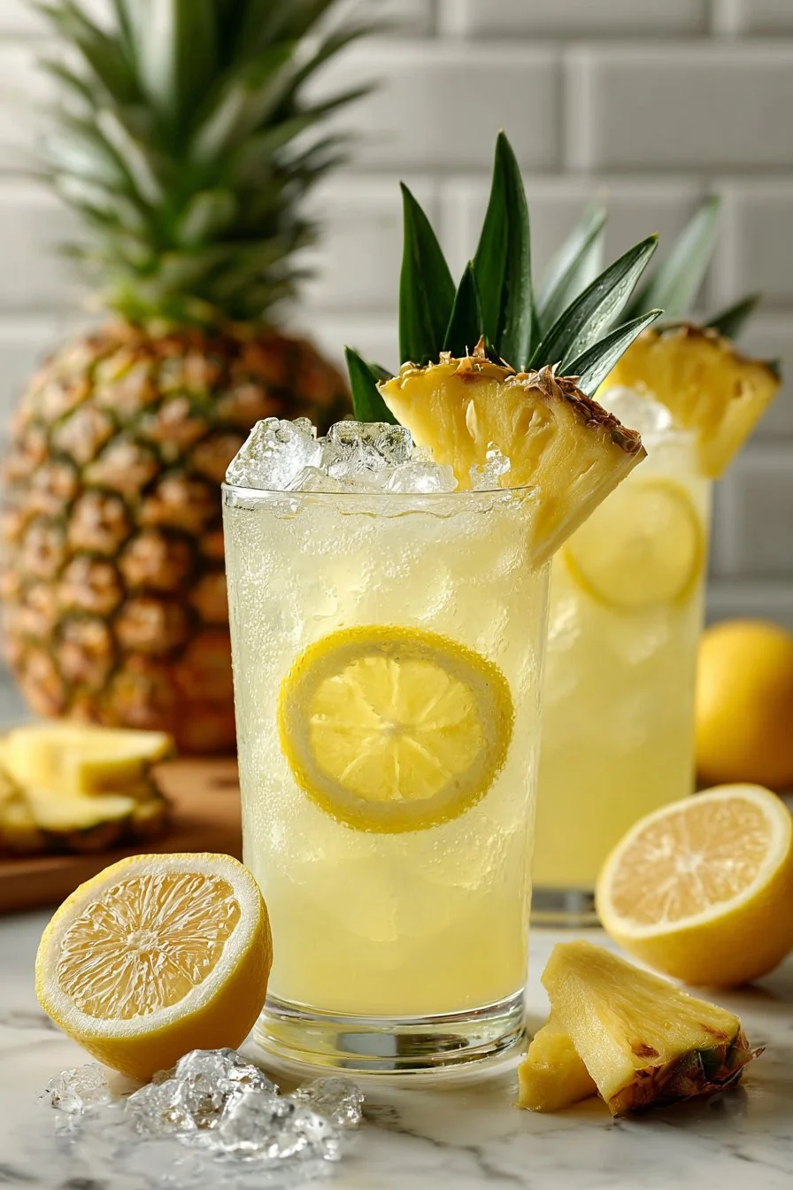 Refreshing Summer Iced Pineapple Lemonade