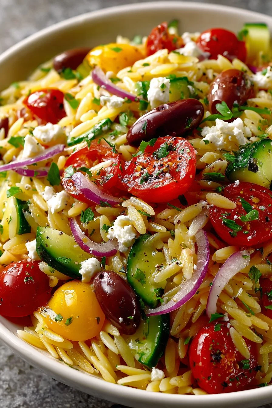 Refreshing Summer Mediterranean Orzo Salad