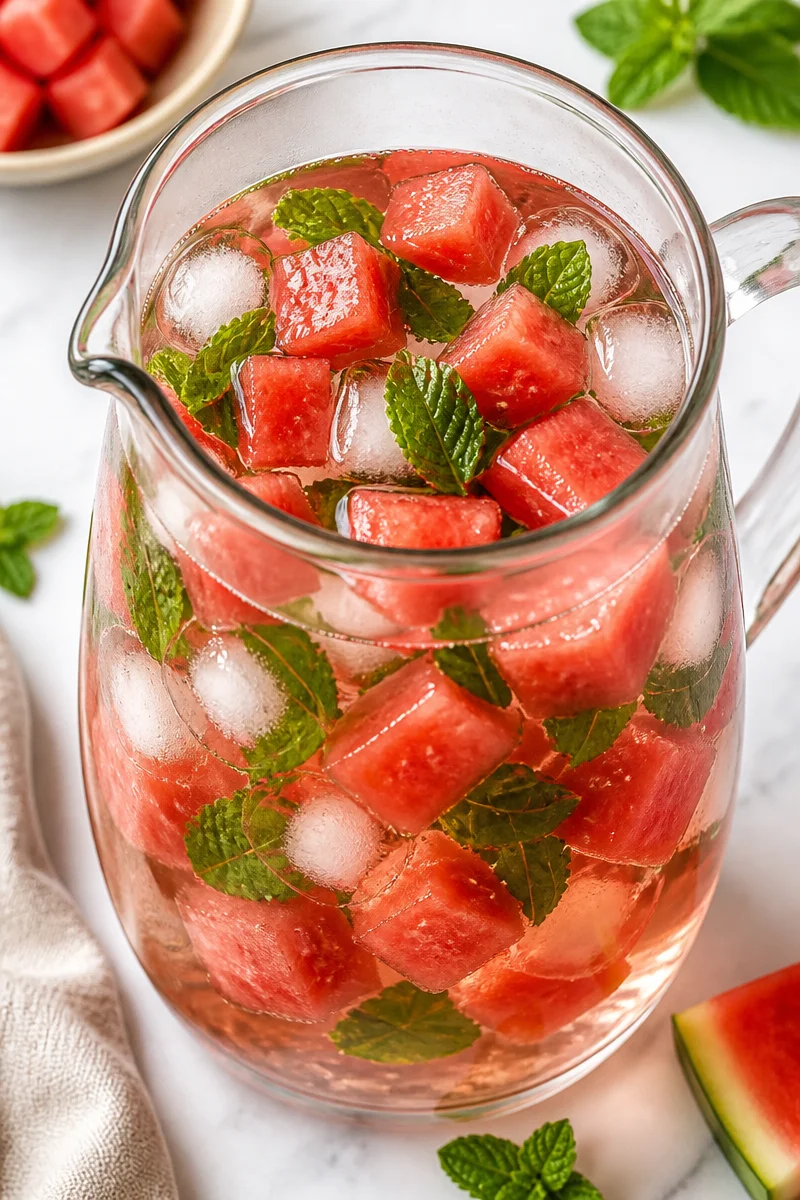 Refreshing Watermelon Mint Detox Water