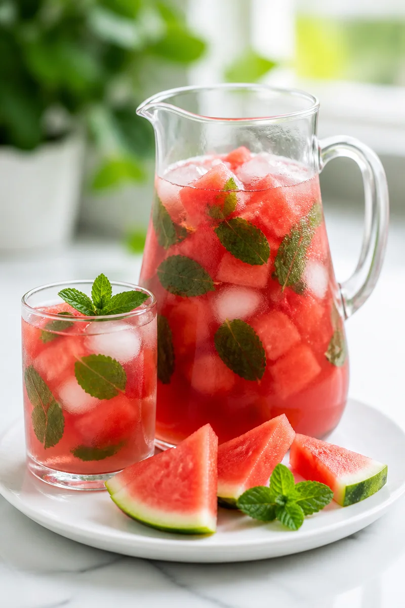 Refreshing Watermelon Mint Detox Water