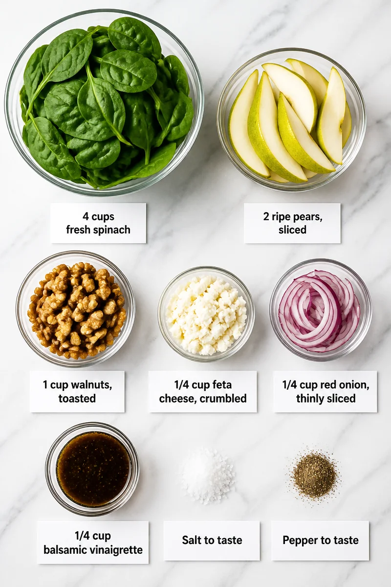 Roasted Pear And Walnut Spinach Salad Recipes