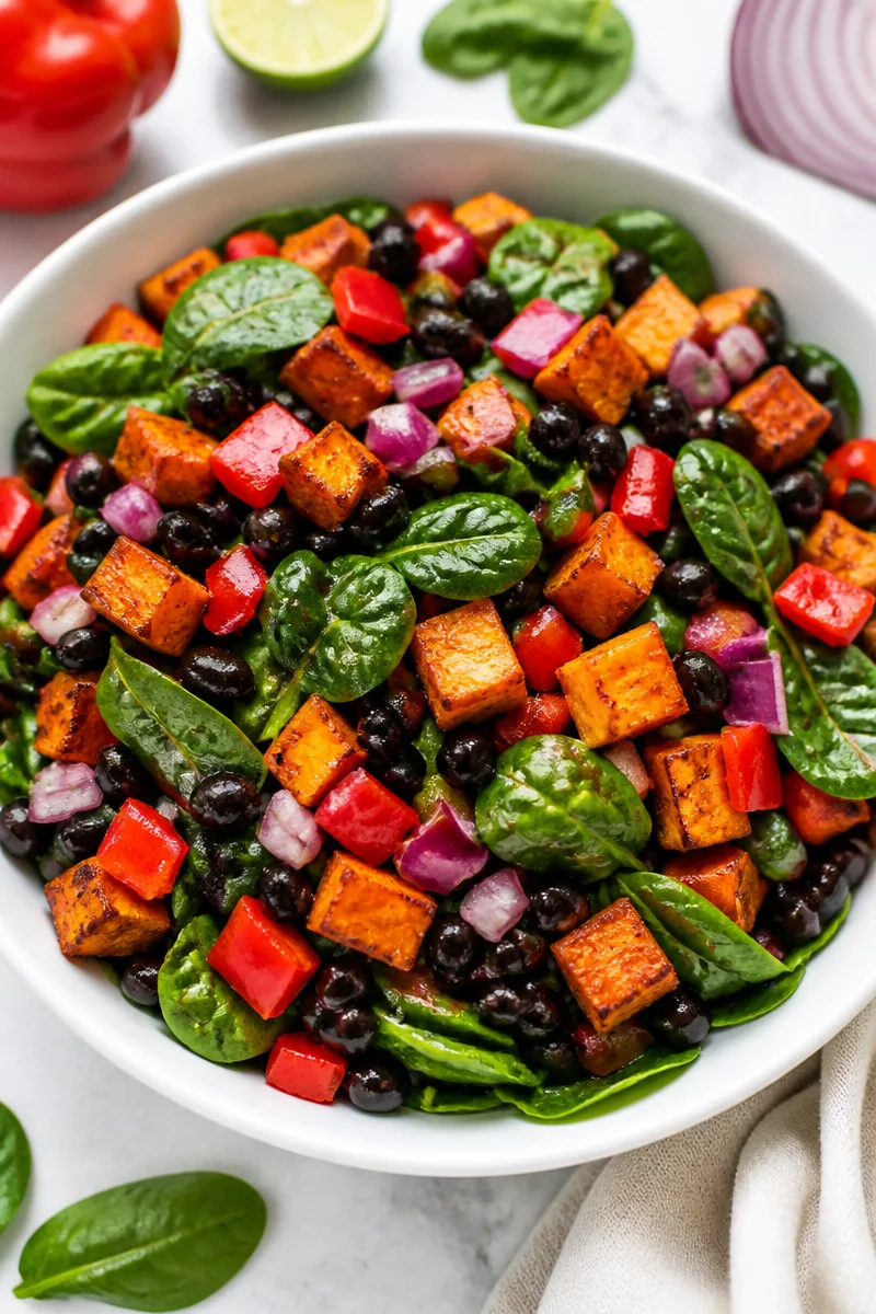 Roasted Sweet Potato And Black Bean Salad