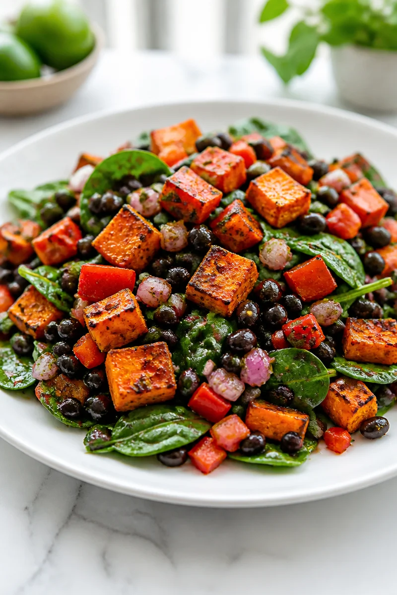Roasted Sweet Potato And Black Bean Salad