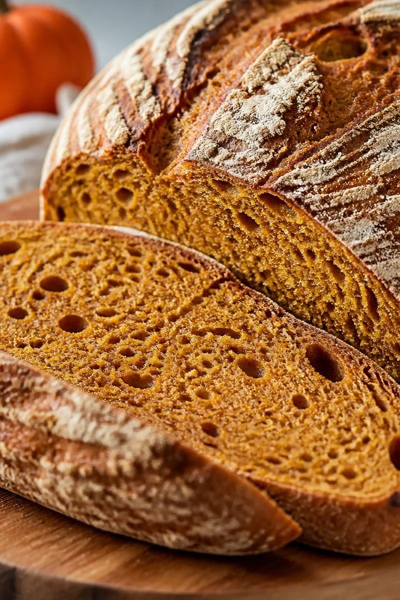 Rustic Artisan Crust Pumpkin Sourdough Bread