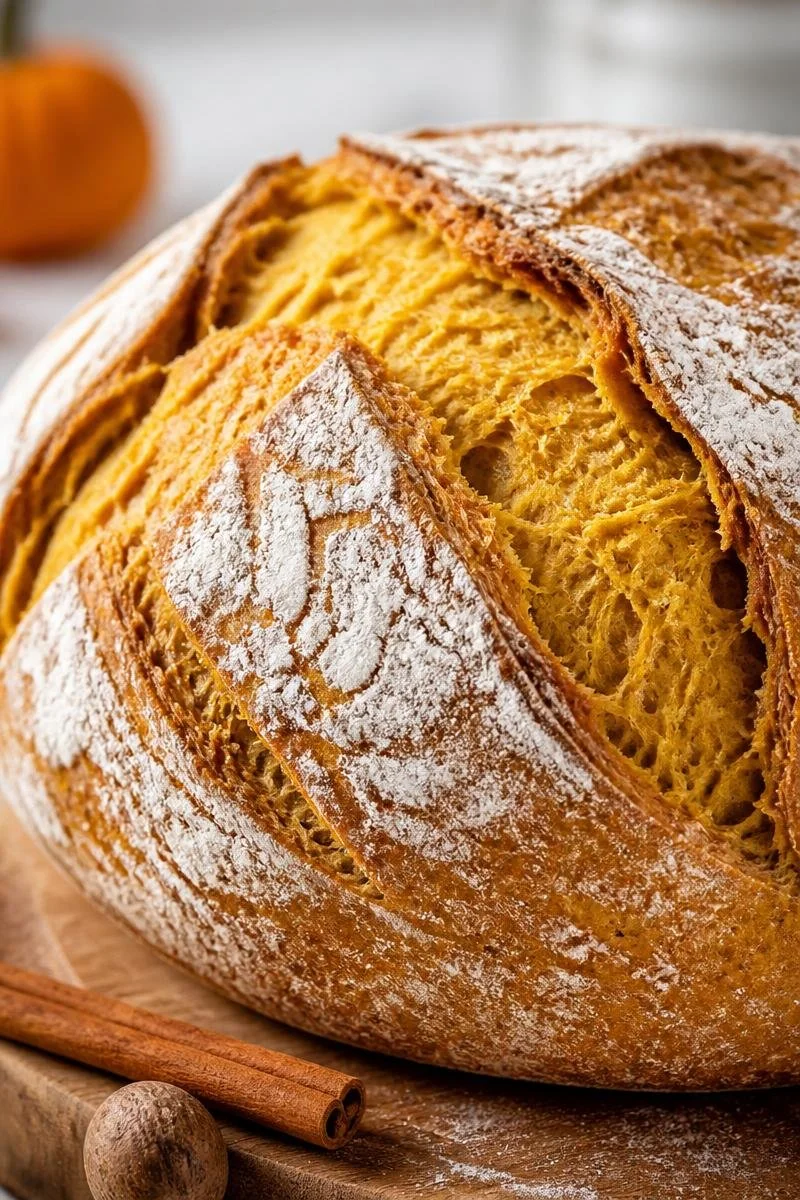 Rustic Artisan Crust Pumpkin Sourdough Bread