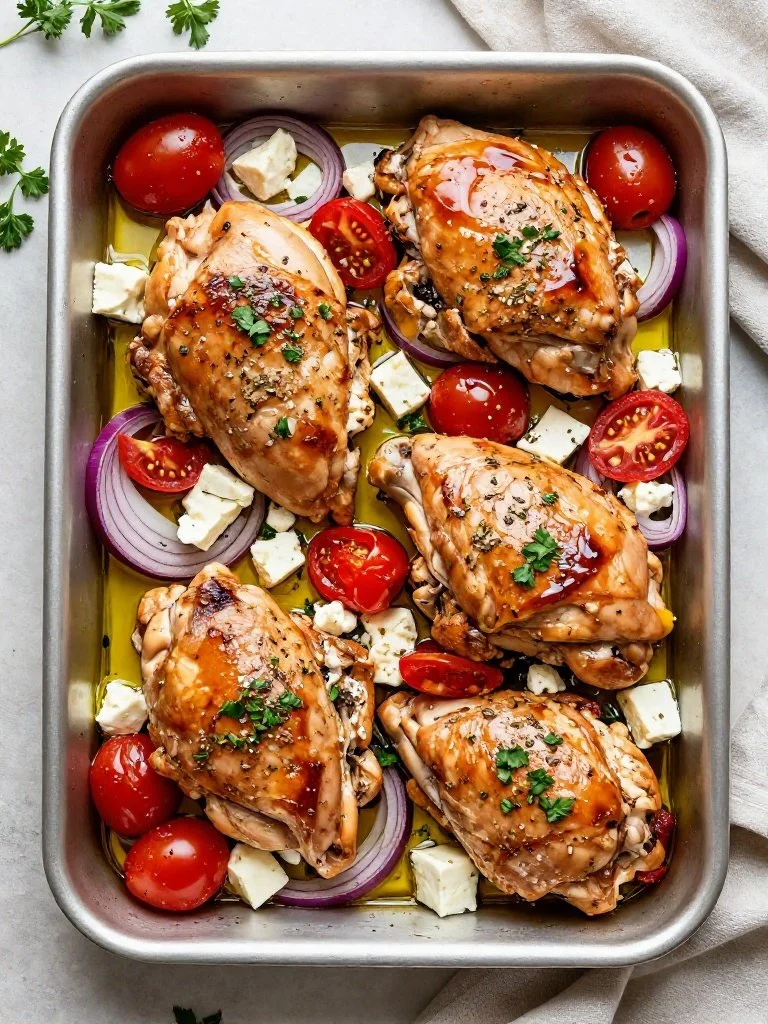 Sheet Pan Feta And Greek Chicken