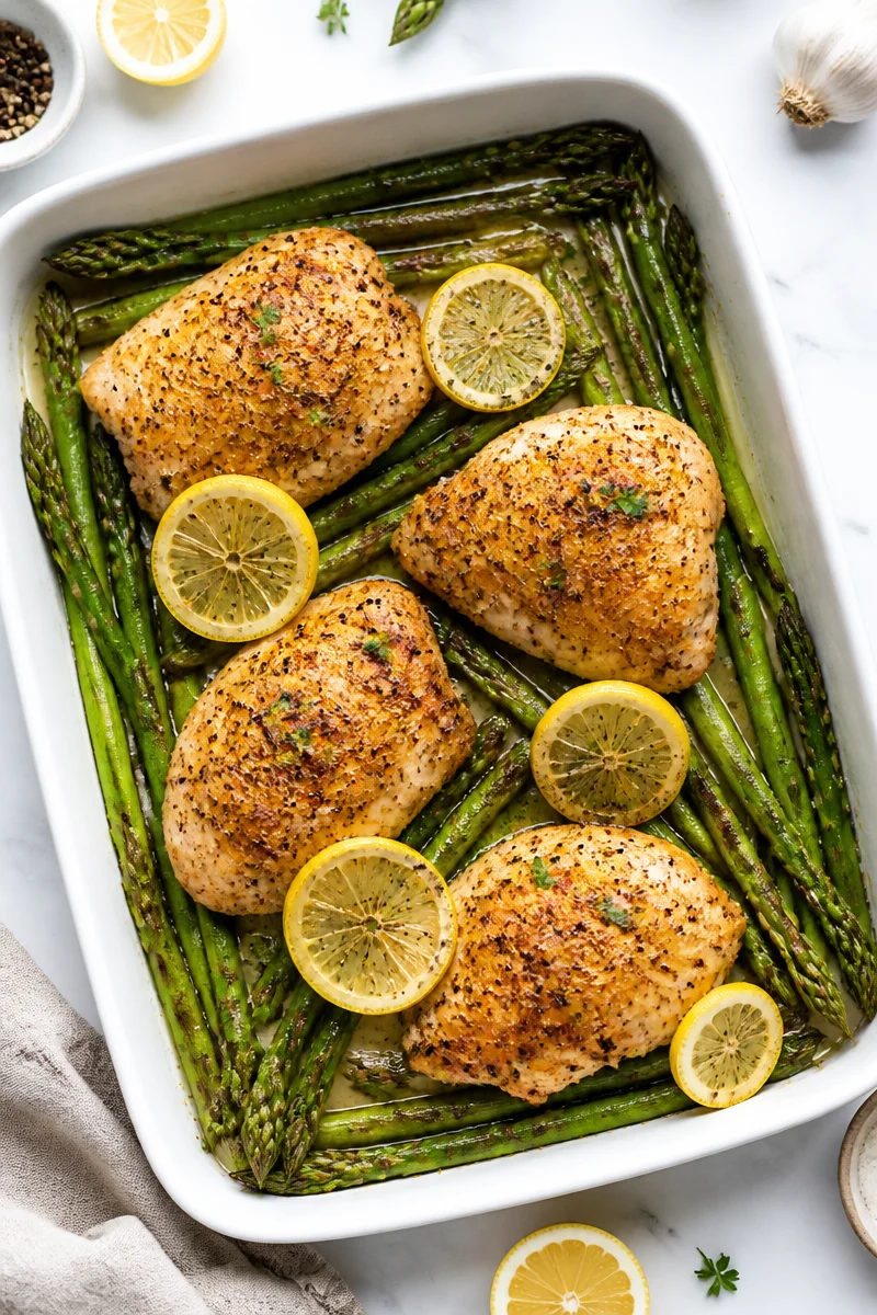 Sheet Pan Lemon Pepper Chicken And Asparagus