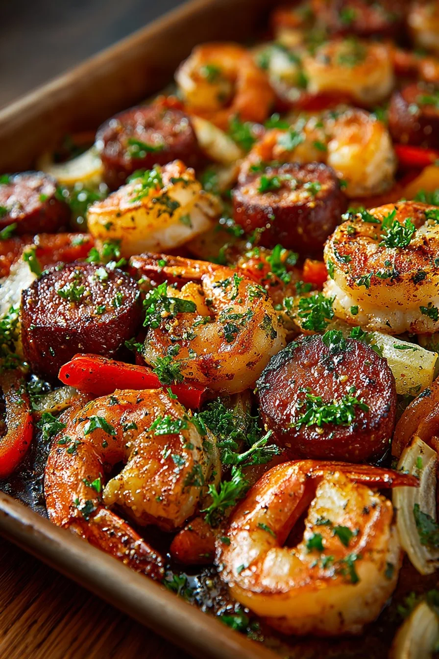 Sheet Pan Roasted Shrimp and Sausage