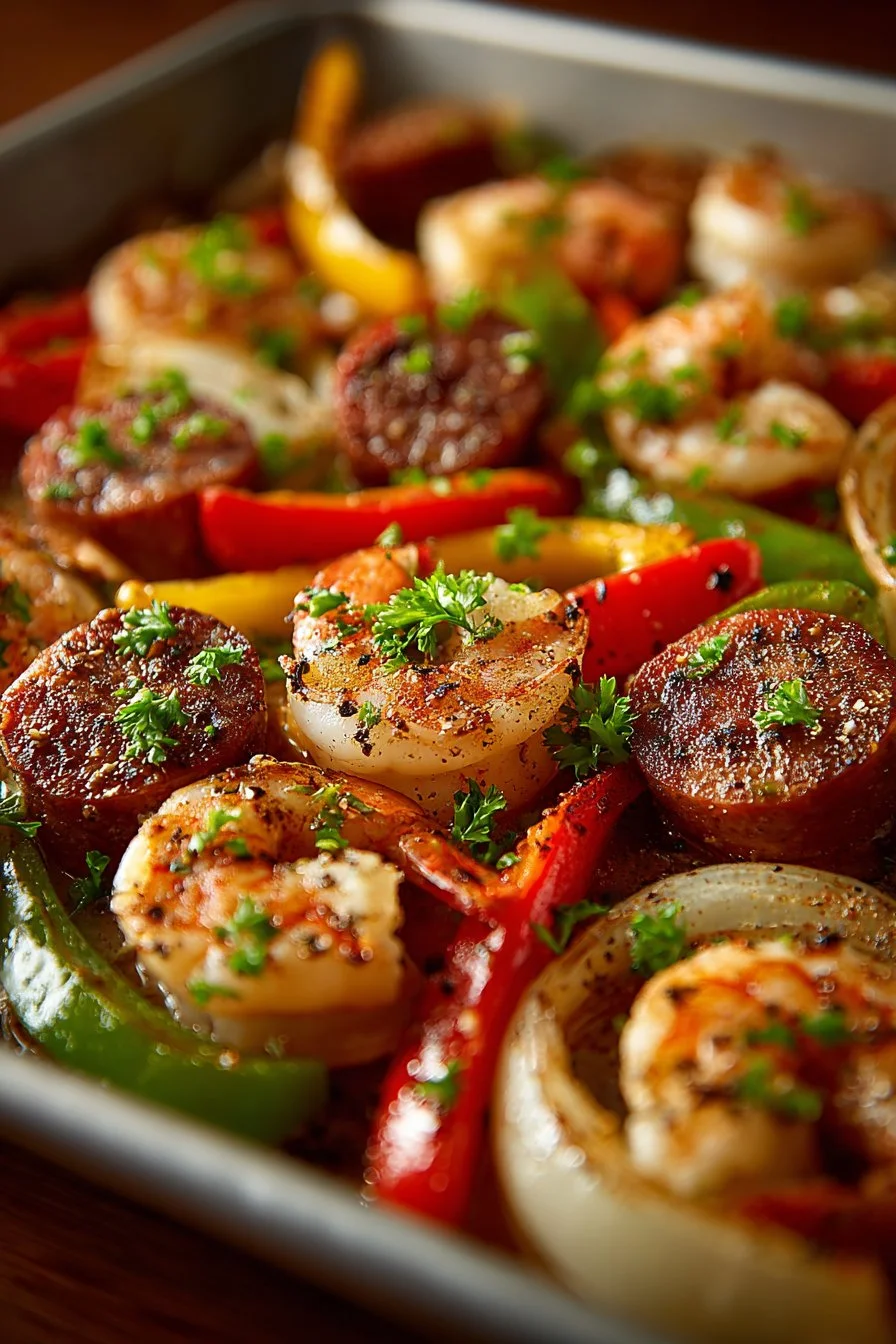 Sheet Pan Roasted Shrimp and Sausage
