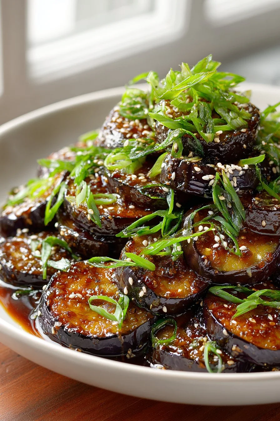 Skillet Soy Glazed Japanese Eggplant