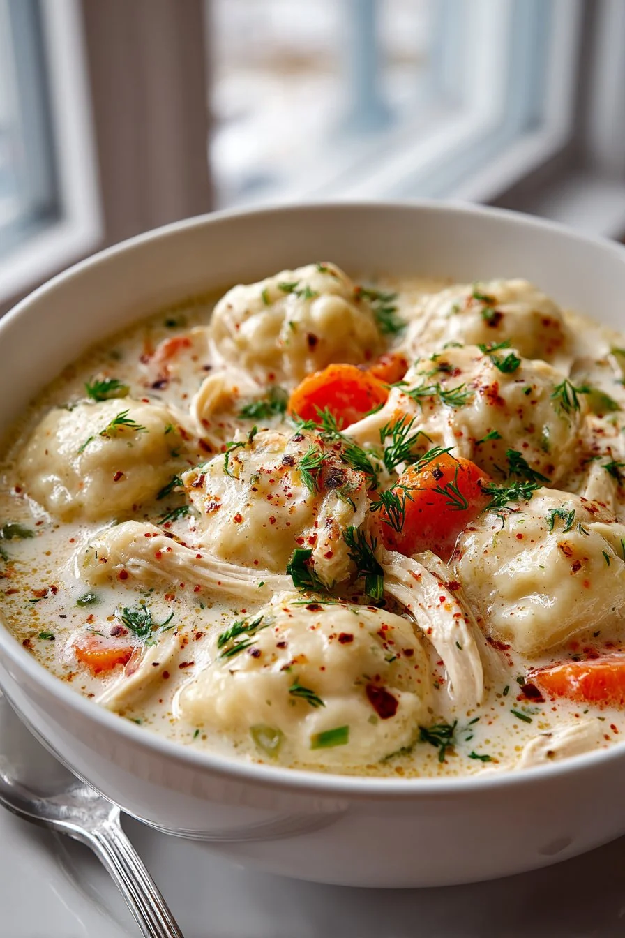 Slow Cooker Creamy Chicken Dumpling