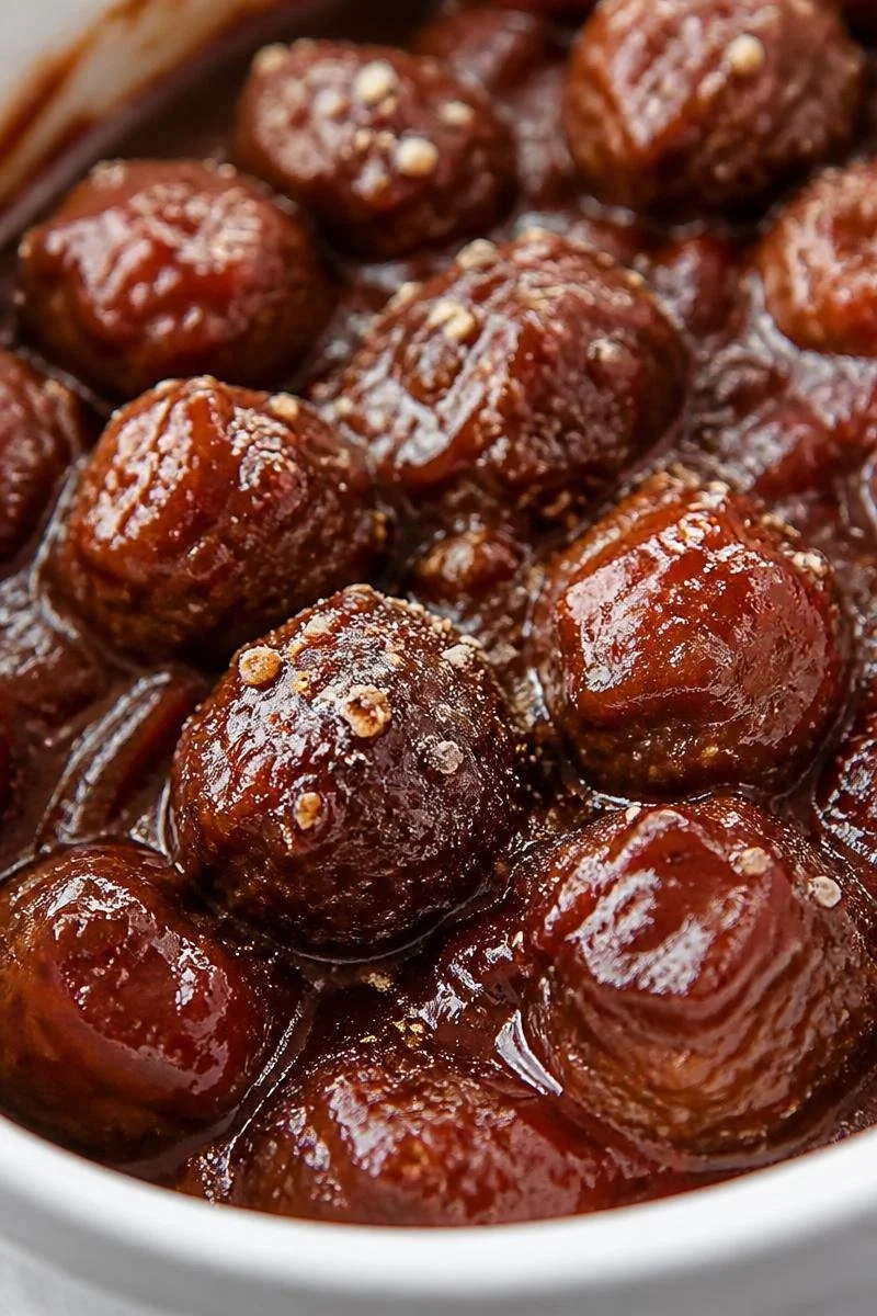 Slow Cooker Grape Jelly Crockpot Meatballs