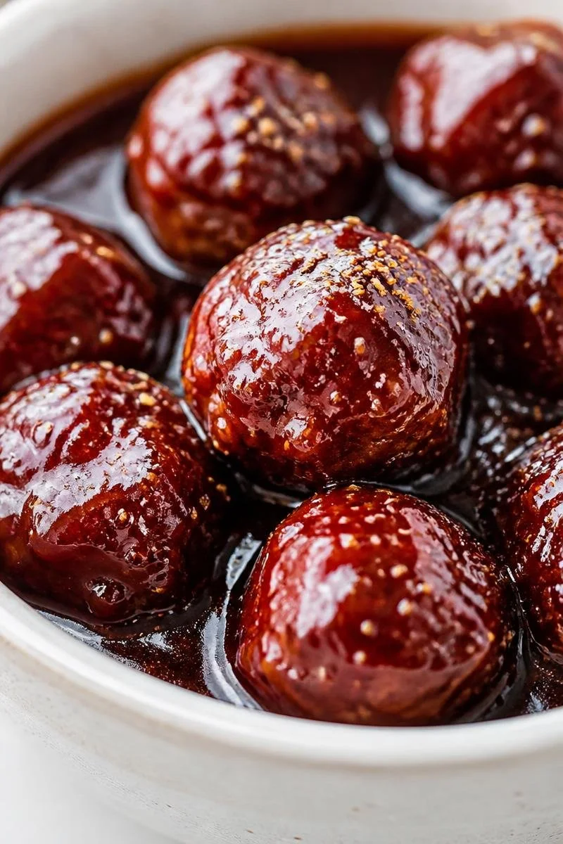 Slow Cooker Grape Jelly Crockpot Meatballs