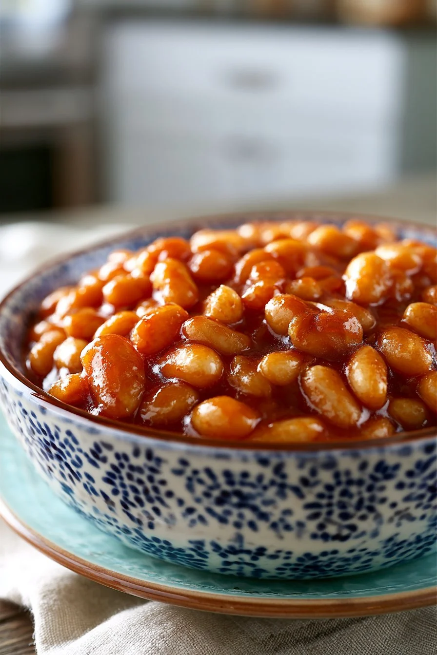 Slow Cooker Maple Vegetarian Baked Bean