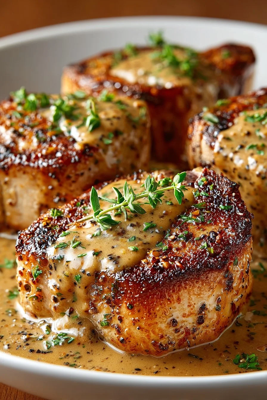 Slow Cooker Smothered Pork Chops with Gravy