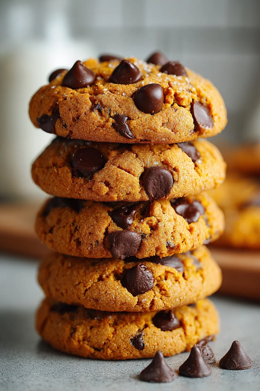 Soft and Chewy Spiced Pumpkin Chocolate Chip Cookies