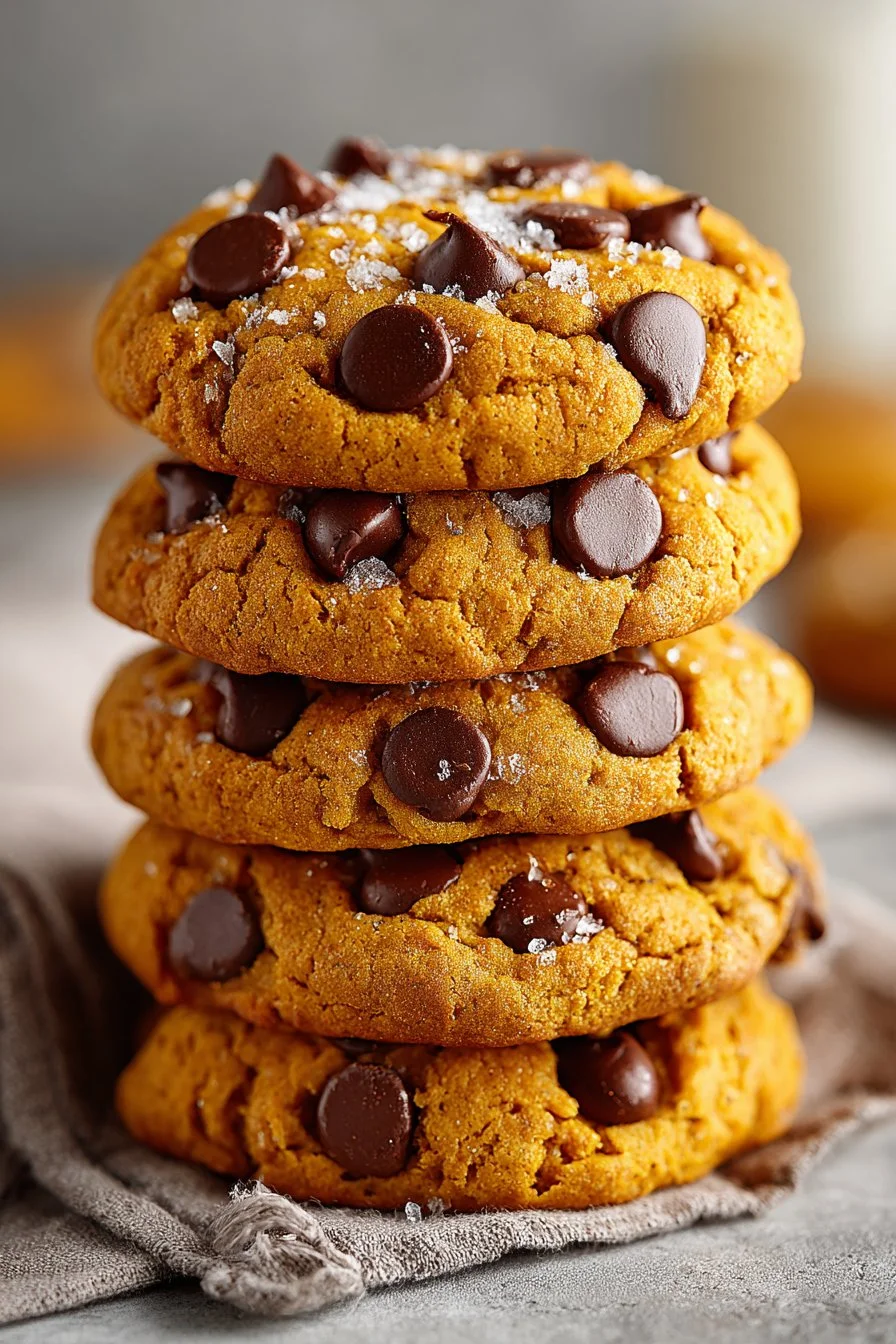 Soft and Chewy Spiced Pumpkin Chocolate Chip Cookies